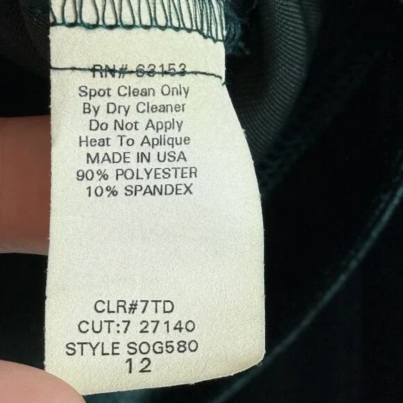 Vintage Whimsigoth 90s Velvet Emerald Cardigan 12 Rampage Cropped Rhinestone - Picture 5 of 7